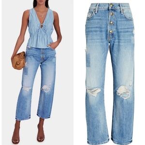 Mother Superior The Snapped Ditcher Flood Jeans in We Are Castaways Patches